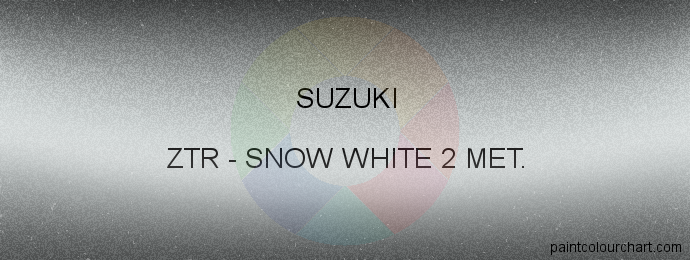 Suzuki paint ZTR Snow White 2 Met.
