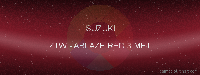 Suzuki paint ZTW Ablaze Red 3 Met.