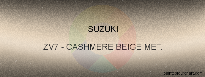 Suzuki paint ZV7 Cashmere Beige Met.