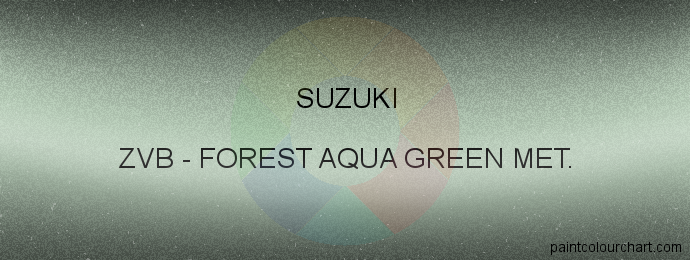 Suzuki paint ZVB Forest Aqua Green Met.
