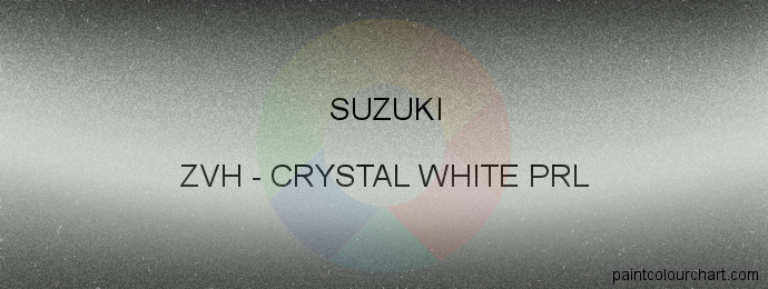 Suzuki paint ZVH Crystal White Prl