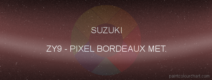 Suzuki paint ZY9 Pixel Bordeaux Met.