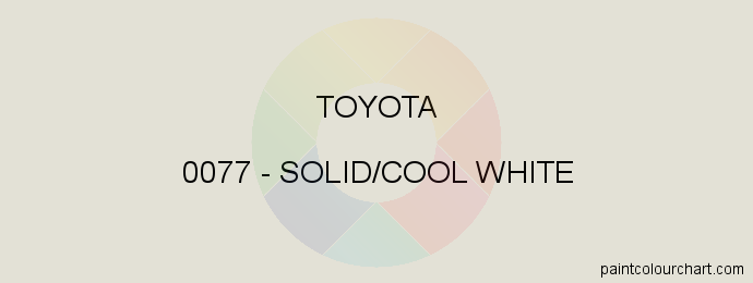 Toyota paint 0077 Solid/cool White