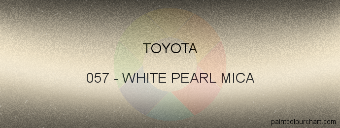 Toyota paint 057 White Pearl Mica