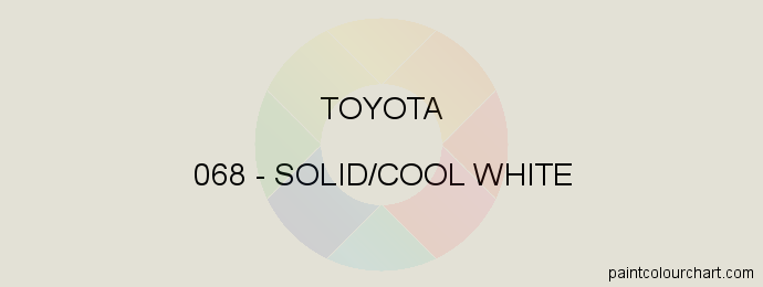 Toyota paint 068 Solid/cool White