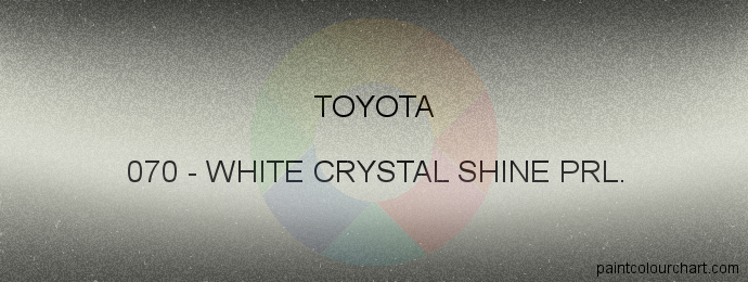 Toyota paint 070 White Crystal Shine Prl.