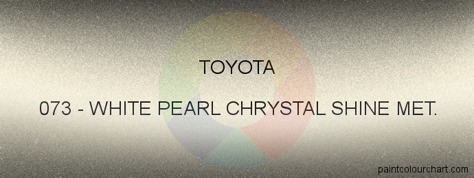 Toyota paint 073 White Pearl Chrystal Shine Met.