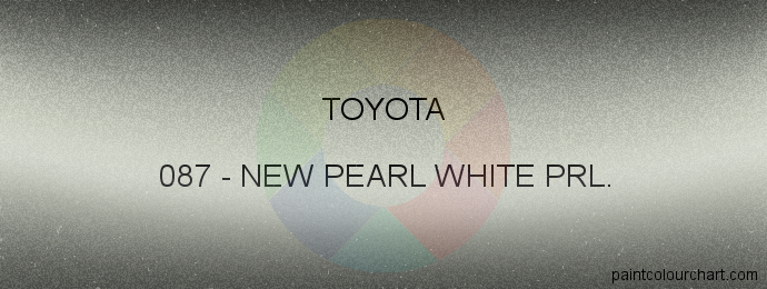 Toyota paint 087 New Pearl White Prl.