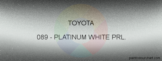 Toyota paint 089 Platinum White Prl.
