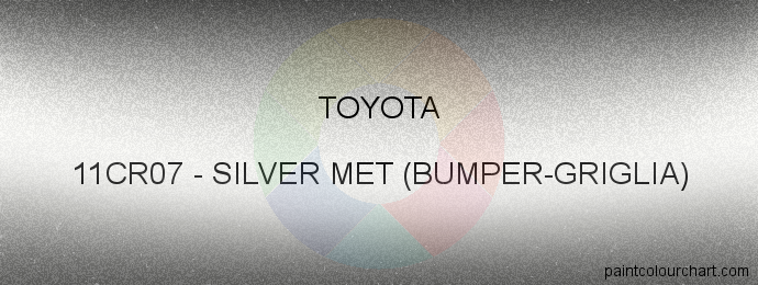 Toyota paint 11CR07 Silver Met (bumper-griglia)