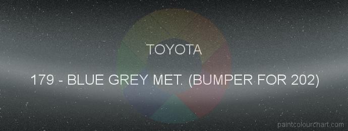 Toyota paint 179 Blue Grey Met. (bumper For 202)