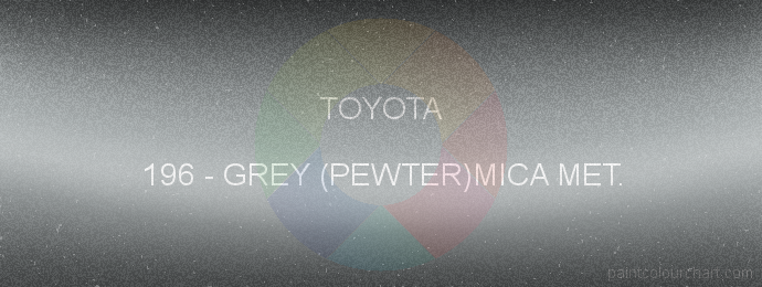 Toyota paint 196 Grey (pewter)mica Met.