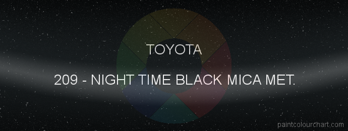 Toyota paint 209 Night Time Black Mica Met.