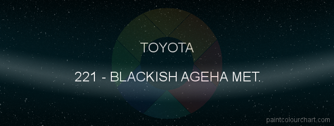 Toyota paint 221 Blackish Ageha Met.