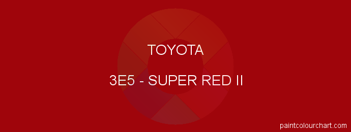 Toyota paint 3E5 Super Red Ii