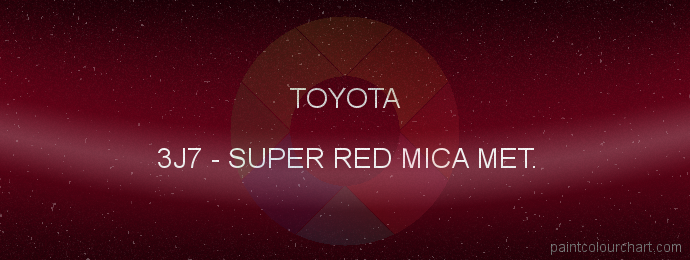 Toyota paint 3J7 Super Red Mica Met.