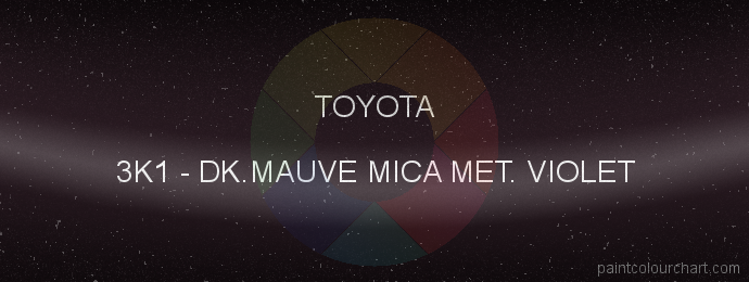 Toyota paint 3K1 Dk.mauve Mica Met. Violet