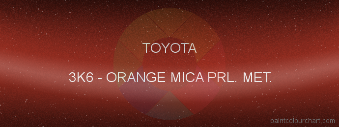 Toyota paint 3K6 Orange Mica Prl. Met.
