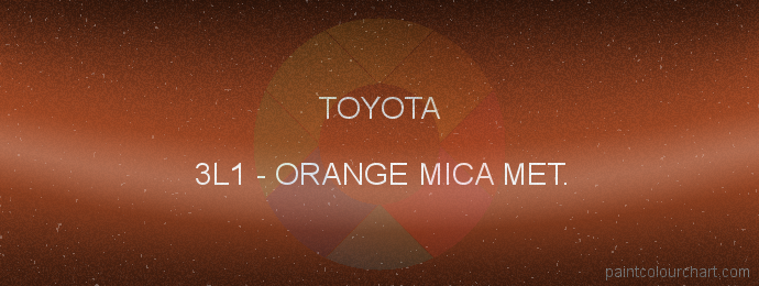 Toyota paint 3L1 Orange Mica Met.