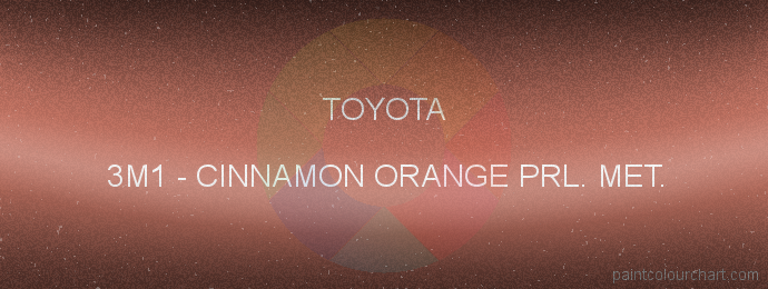 Toyota paint 3M1 Cinnamon Orange Prl. Met.