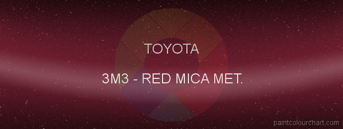 Toyota paint 3M3 Red Mica Met.