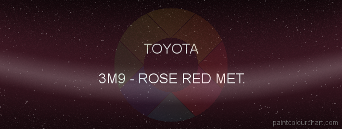 Toyota paint 3M9 Rose Red Met.