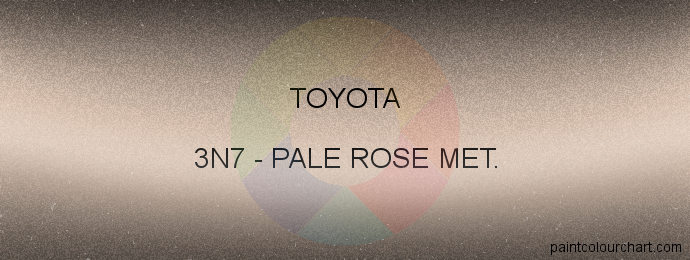 Toyota paint 3N7 Pale Rose Met.