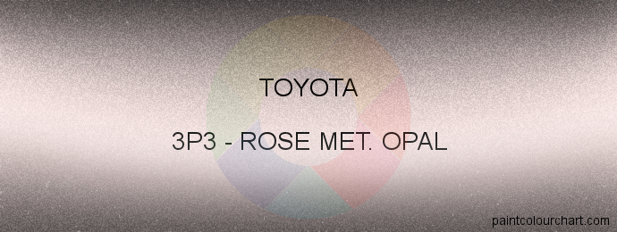 Toyota paint 3P3 Rose Met. Opal