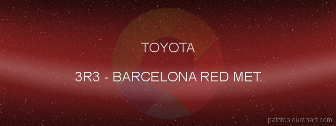 Toyota paint 3R3 Barcelona Red Met.