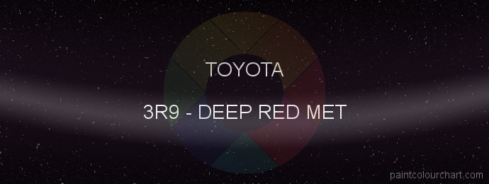 Toyota paint 3R9 Deep Red Met