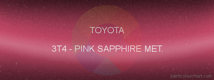 Toyota paint 3T4 Pink Sapphire Met.