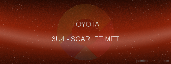 Toyota paint 3U4 Scarlet Met.