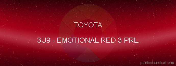Toyota paint 3U9 Emotional Red 3 Prl.