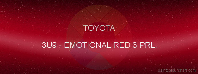 Toyota paint 3U9 Emotional Red 3 Prl.