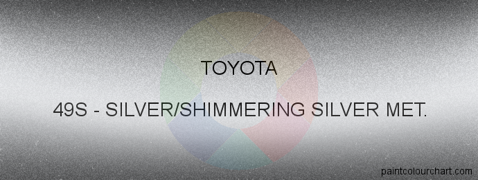 Toyota paint 49S Silver/shimmering Silver Met.