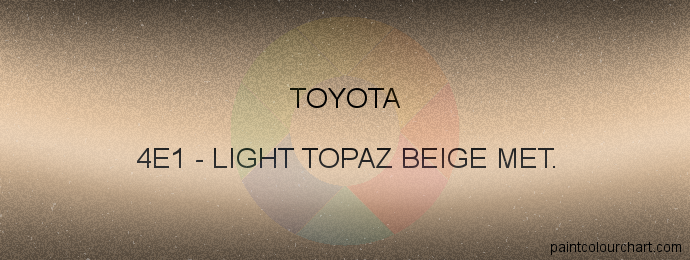 Toyota paint 4E1 Light Topaz Beige Met.