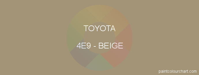 Toyota paint 4E9 Beige