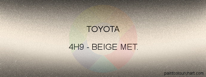 Toyota paint 4H9 Beige Met.