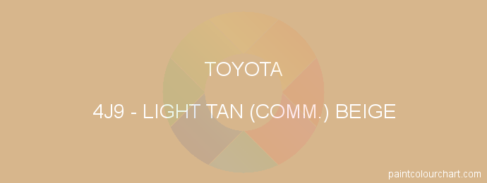 Toyota paint 4J9 Light Tan (comm.) Beige