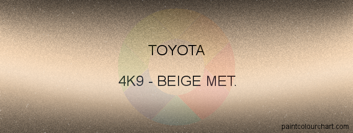 Toyota paint 4K9 Beige Met.