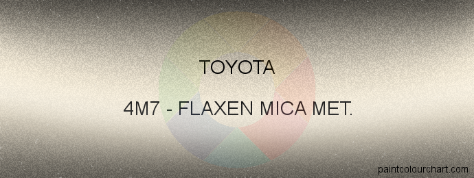Toyota paint 4M7 Flaxen Mica Met.
