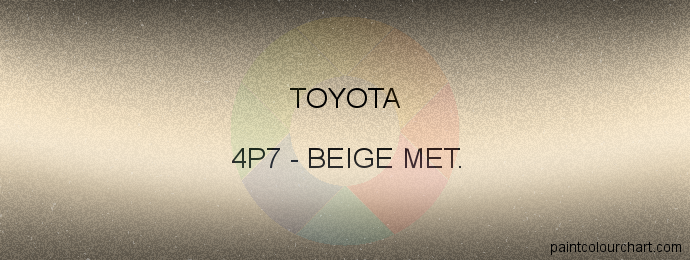 Toyota paint 4P7 Beige Met.