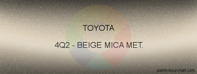 Toyota paint 4Q2 Beige Mica Met.