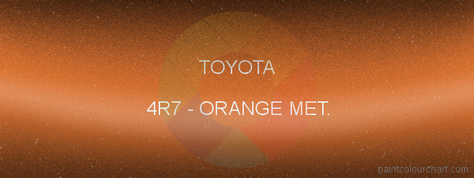 Toyota paint 4R7 Orange Met.