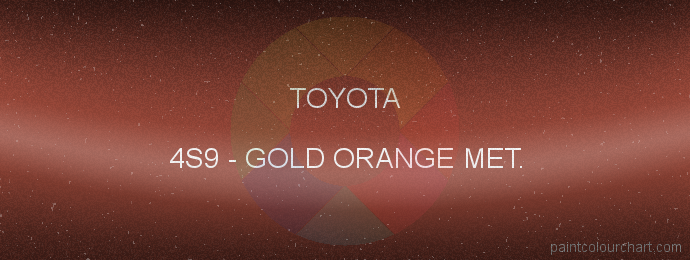 Toyota paint 4S9 Gold Orange Met.