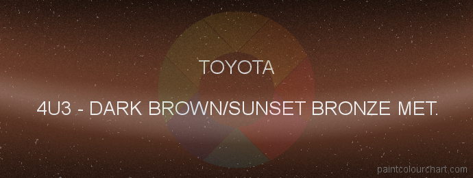 Toyota paint 4U3 Dark Brown/sunset Bronze Met.