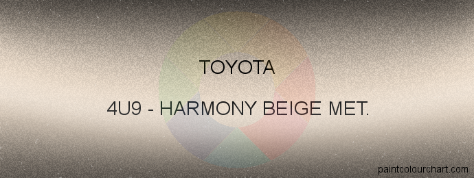 Toyota paint 4U9 Harmony Beige Met.