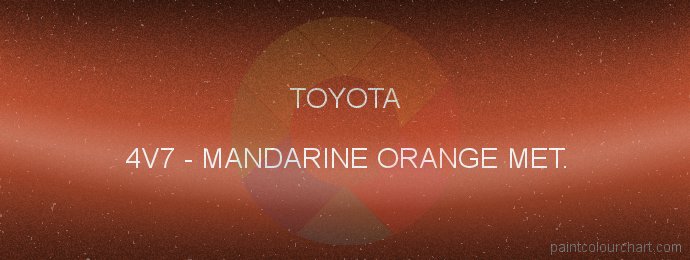 Toyota paint 4V7 Mandarine Orange Met.