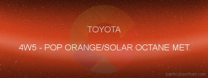 Toyota paint 4W5 Pop Orange Met.
