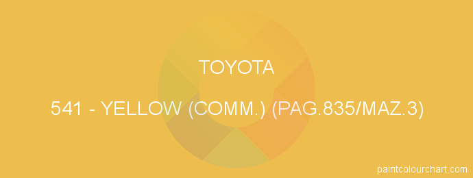 Toyota paint 541 Yellow (comm.) (pag.835/maz.3)